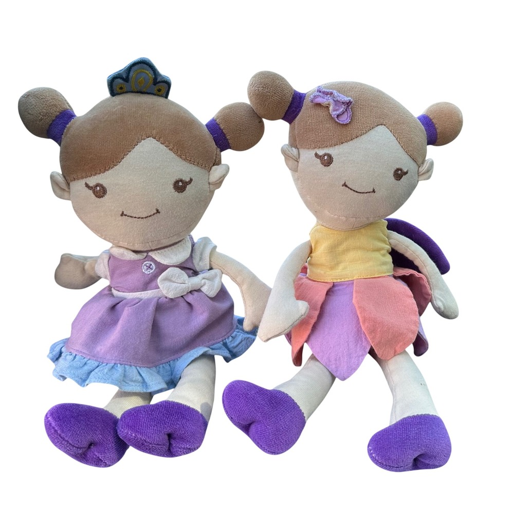 My Natural Organic Cotton Rag Doll Set Princess and Fairy Plush Toys Purple